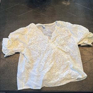 White Eyelet Blouse